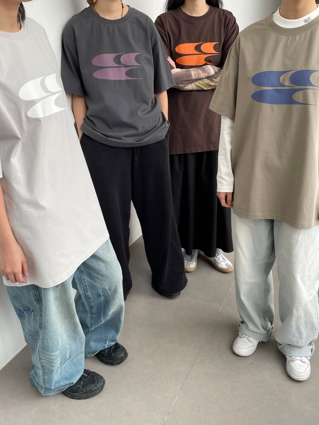 Crying Center Relaxed Crew Neck Logo Tee