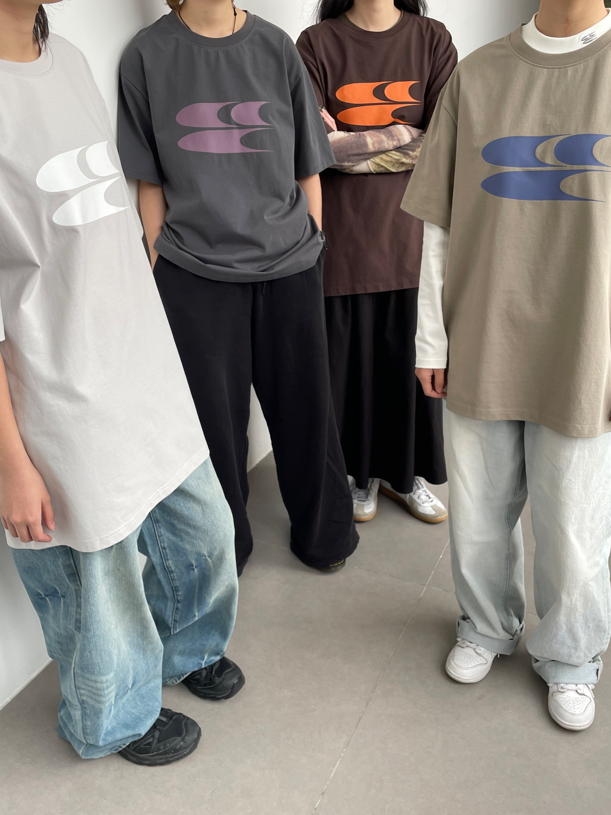 Crying Center Relaxed Crew Neck Logo Tee