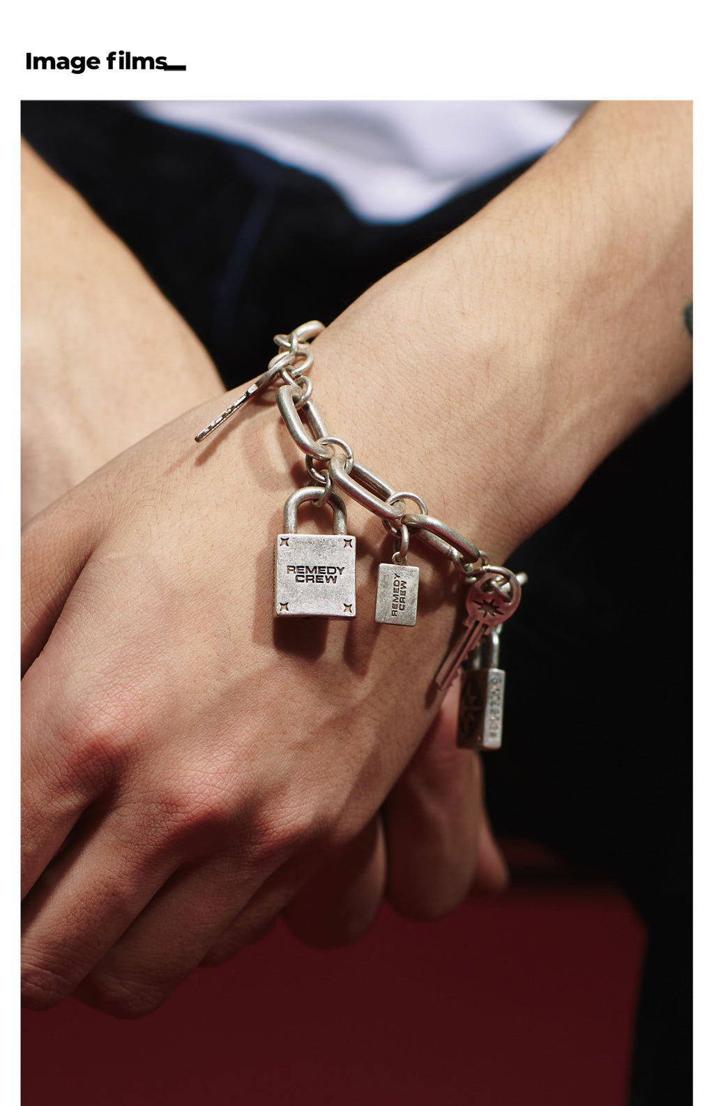 Remedy Vintage Distressed Star Key Lock Bracelet