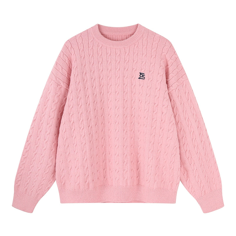 MATCHA STORY Vintage Twist Loose Sweater