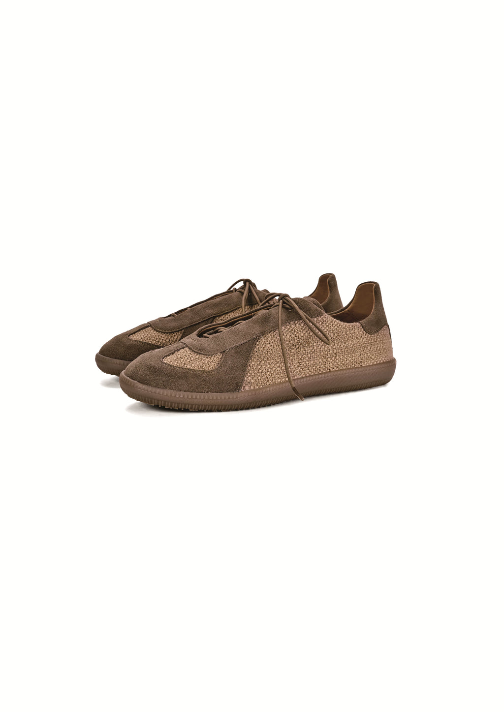 TERRAKOO Leather Lace-Up Retro Trainer Sneaker
