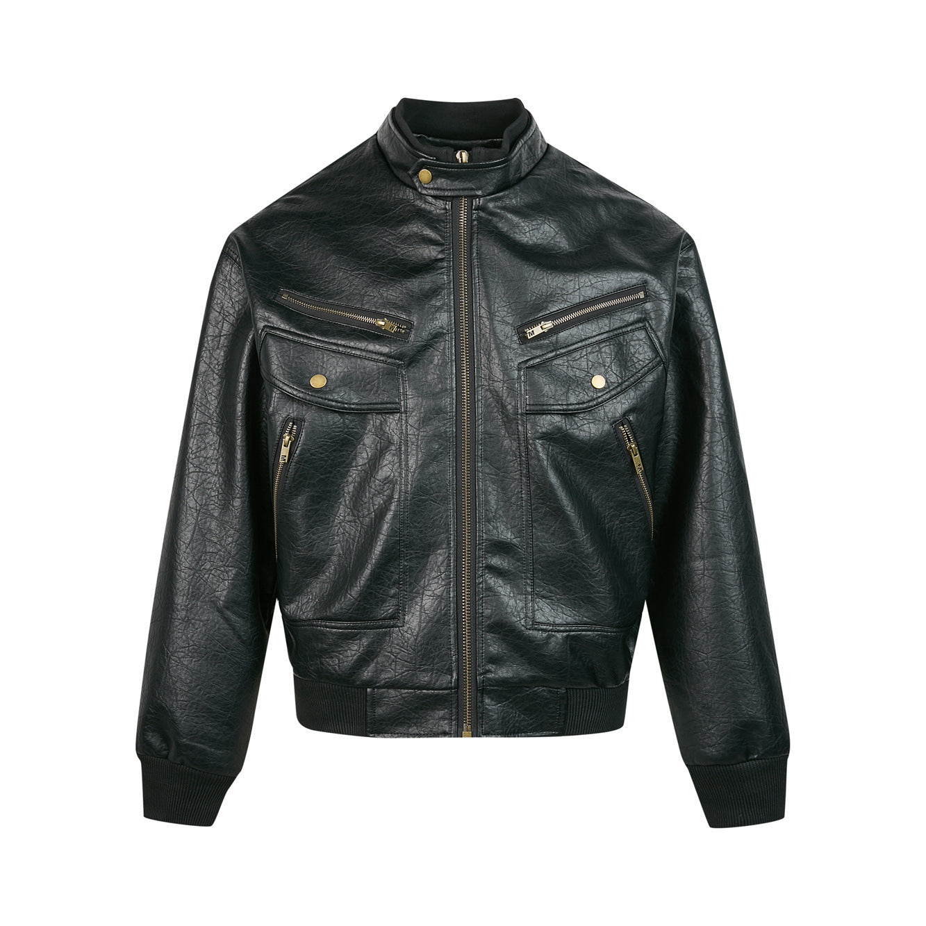 Eme Vintage Pu Leather Cotton Jacket