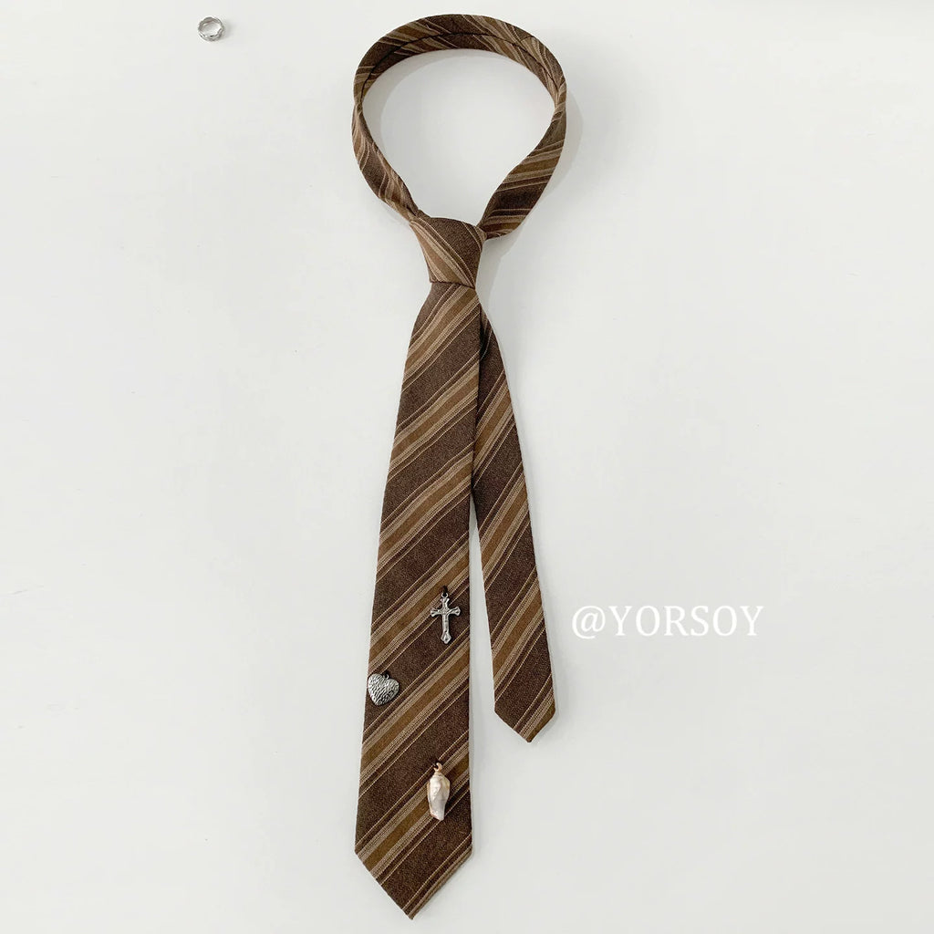 YORSOY Vintage College Style Y2K Tie