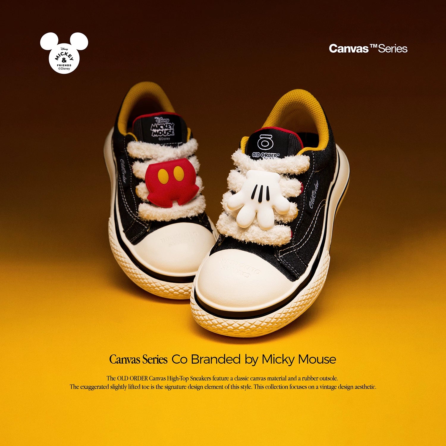 OLD ORDER Canvas Mickey Retro Sneaker