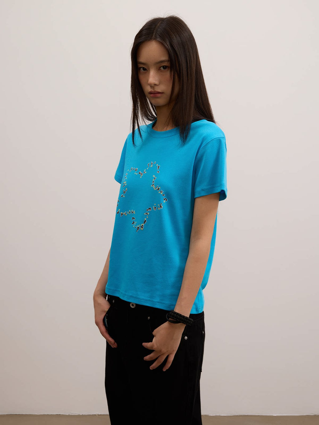 FUNKYFUN Silver Star Boxy Tee