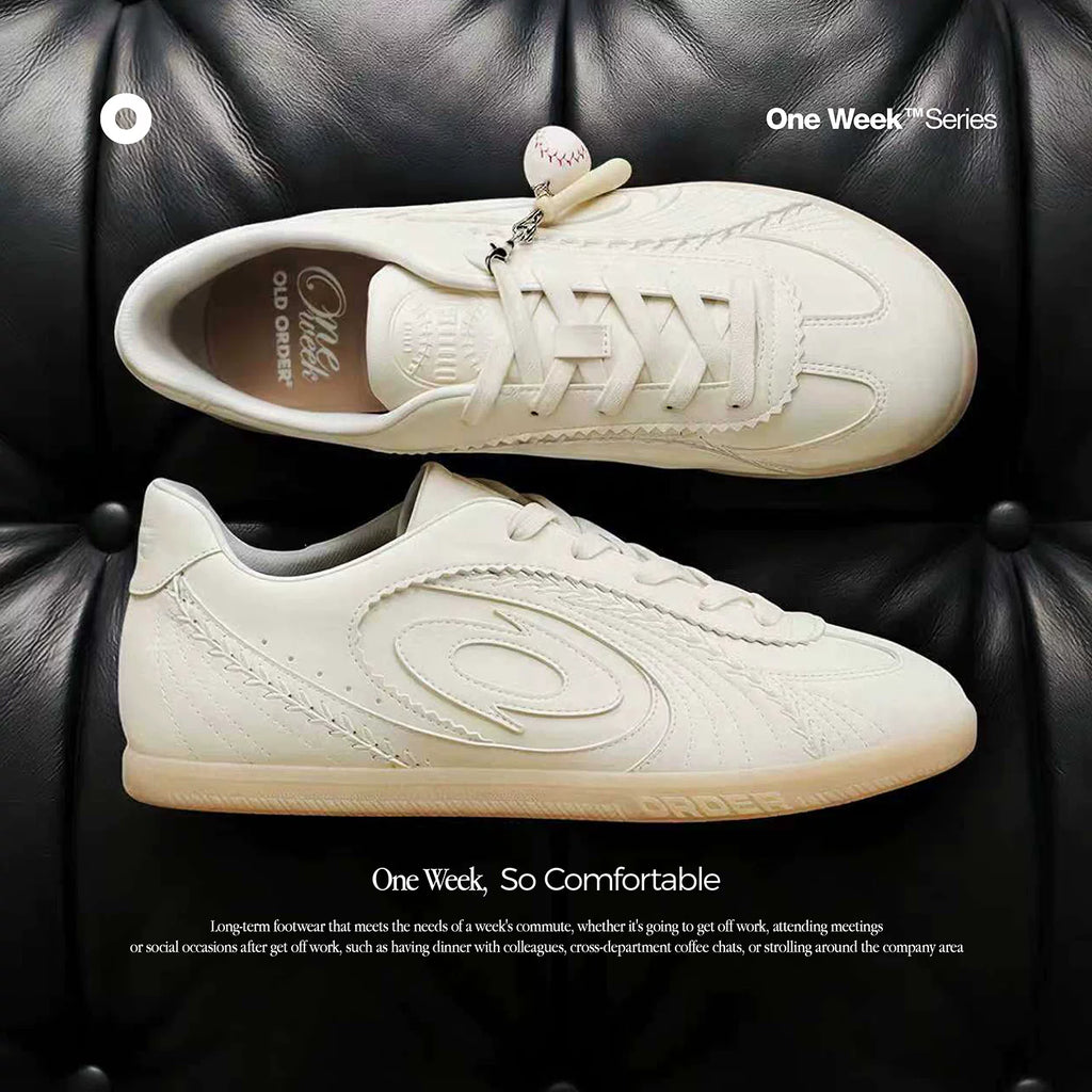 OLD ORDER Leather Lace-Up Retro Trainer
