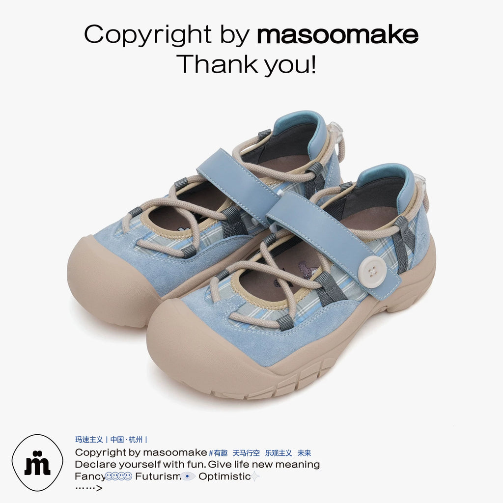 MASOOMAKE Leather Mary Jane Platform Sneaker