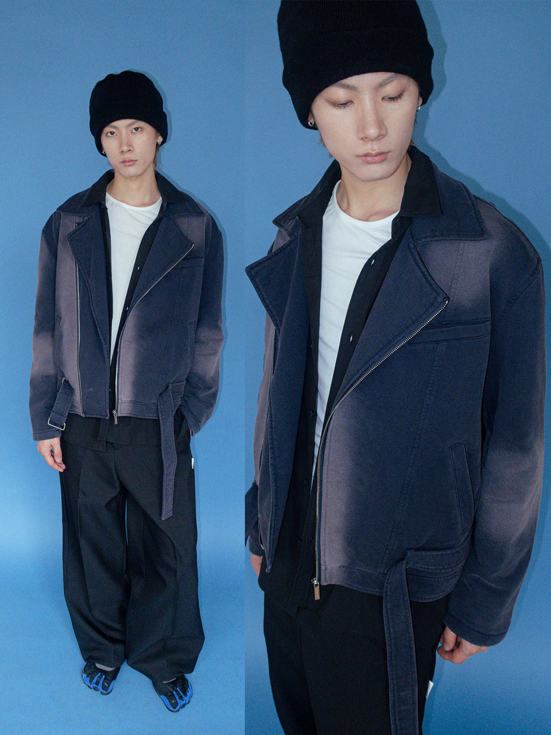 FUNKYFUN Lapel Terry Jacket