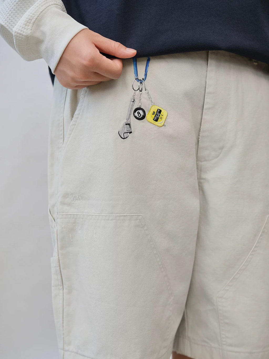 Battles Keychain Embroidered Cargo Shorts
