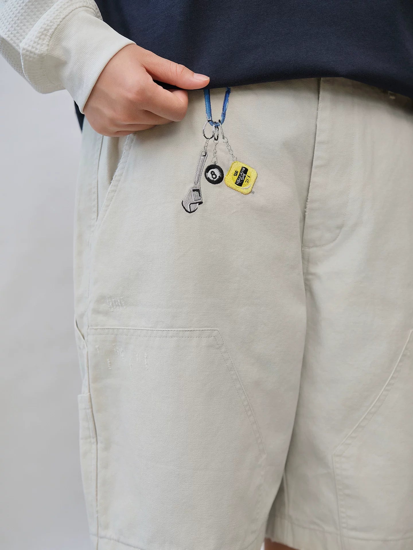 Battles Keychain Embroidered Cargo Shorts