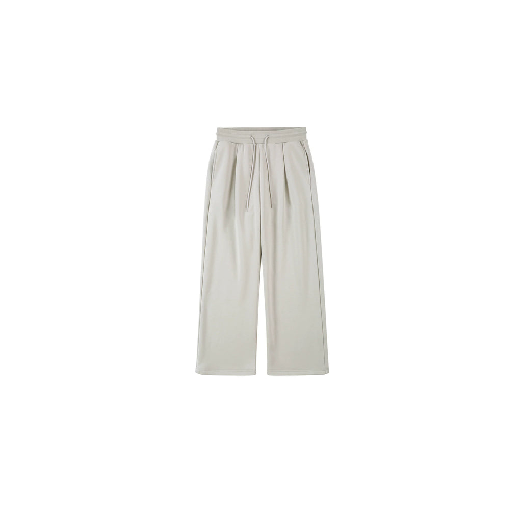 PLUS NO LOGO Loose Three-dimensional Pleated Straight Lazy Sweatpants