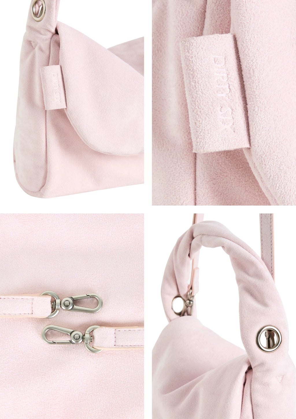 DirtySix Soft Fufu Suede Padded Small Square Bag