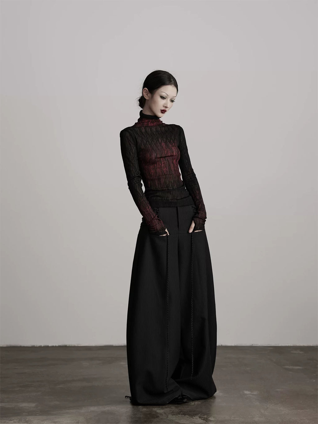 INDULGE Lace-up Scimitar Wide-leg pants