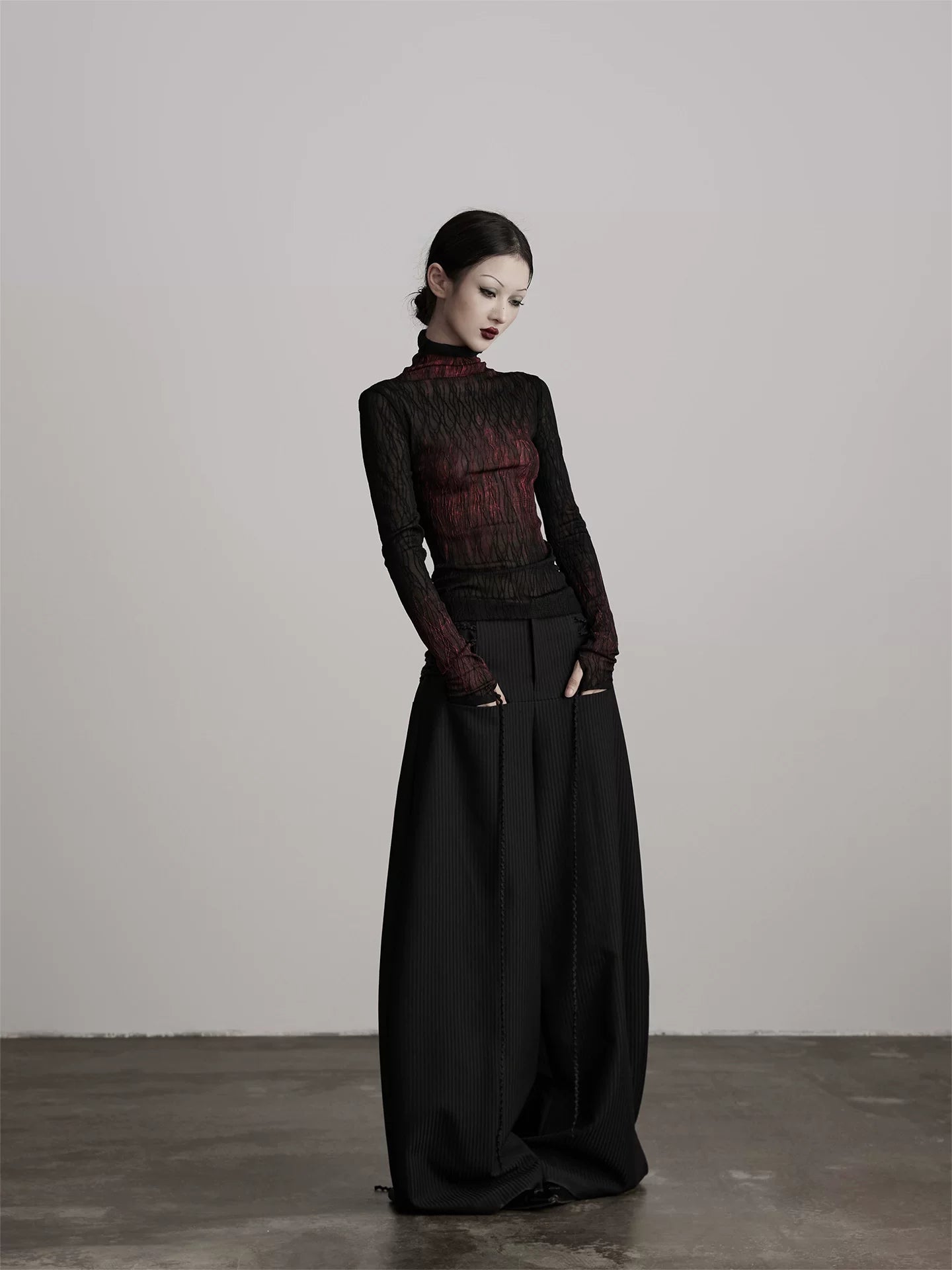 INDULGE Lace-up Scimitar Wide-leg pants
