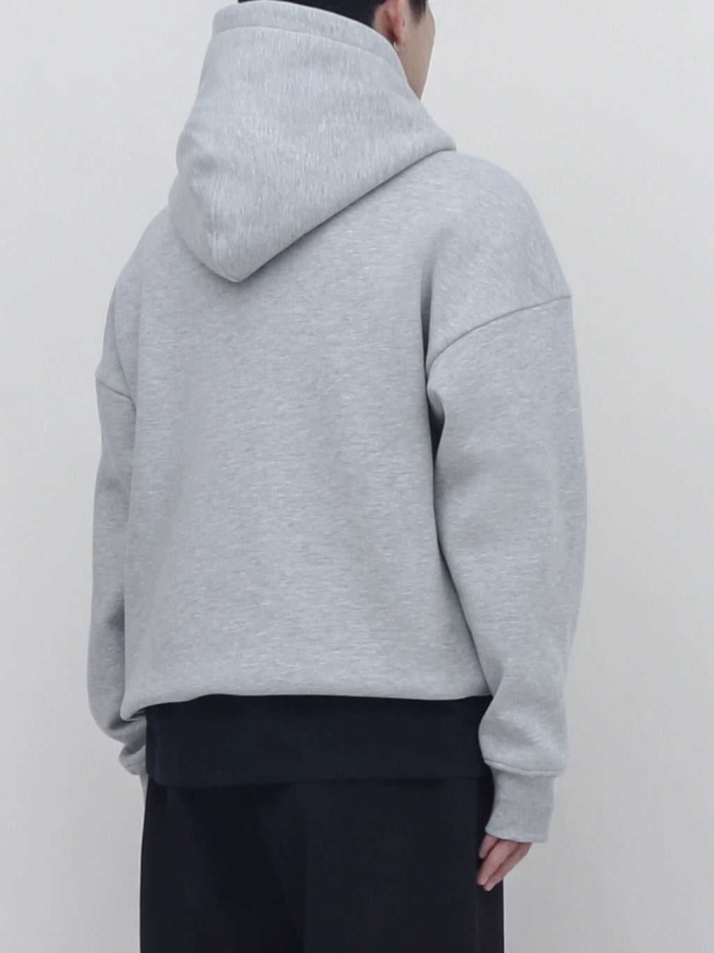 PERDU Silver Fox Fleece Loose Pullover Fleece Hooded Sweater