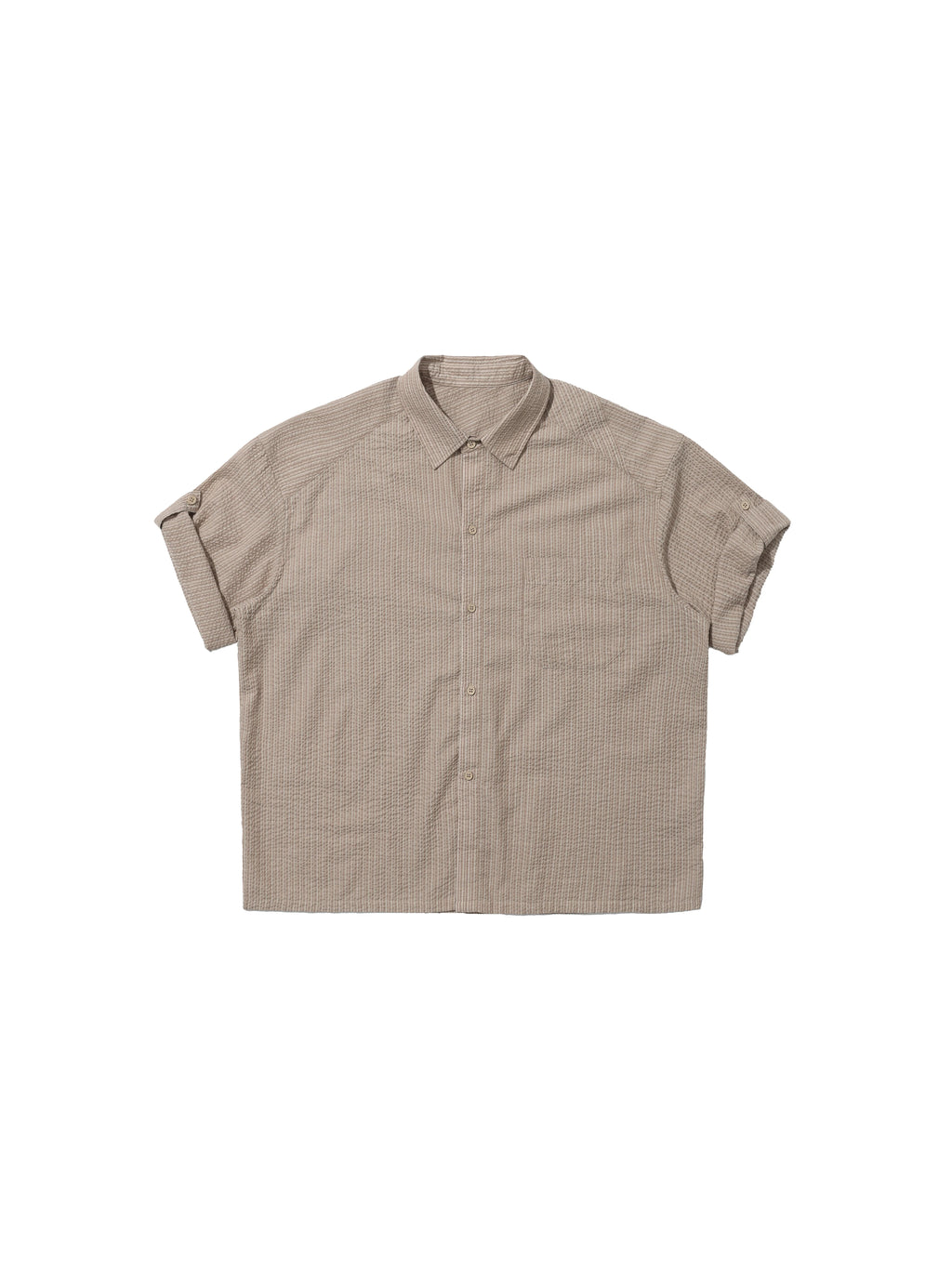 LIBERAFIT Striped Seersucker Relaxed Shirt