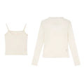 Kano Stretch Jacquard Embroidered Semi-turtleneck Bottoming Shirt