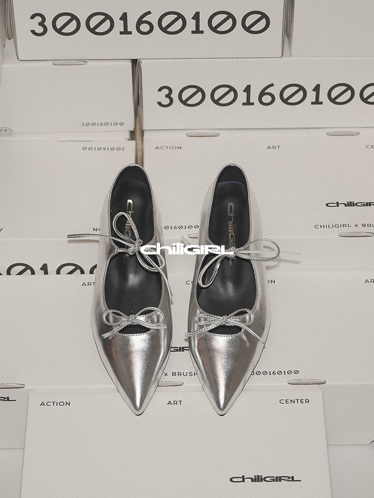 CHILIGIRL Bow-tie Flat Shoes