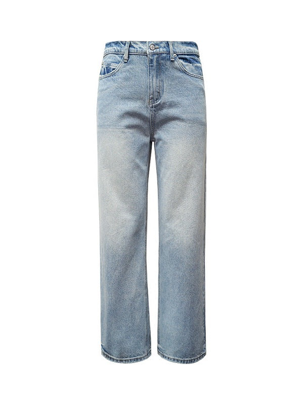 UNF medieval classic versatile CleanFit washed old straight jeans