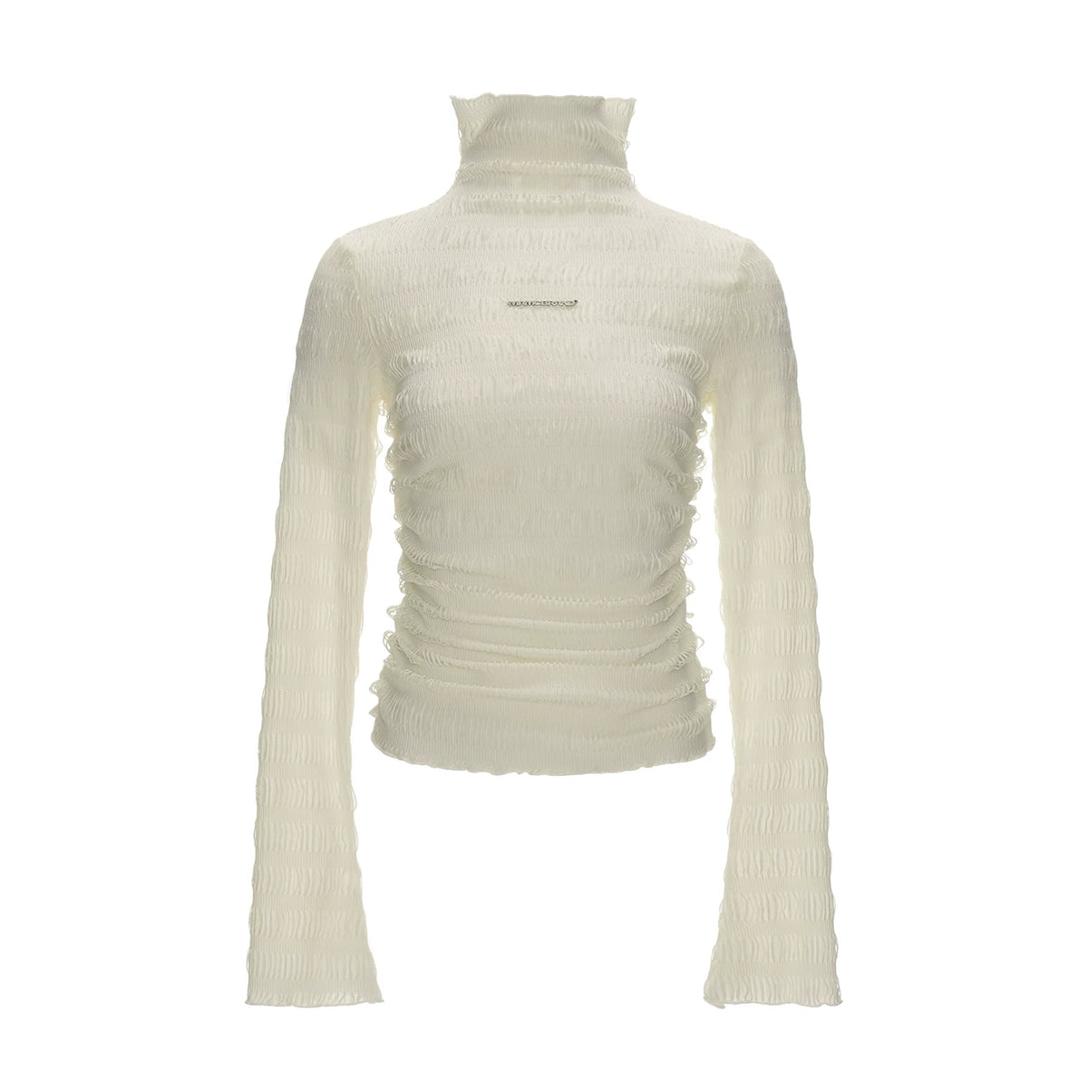 MAMC Slim-Fit High-Neck Striped Knit Tee