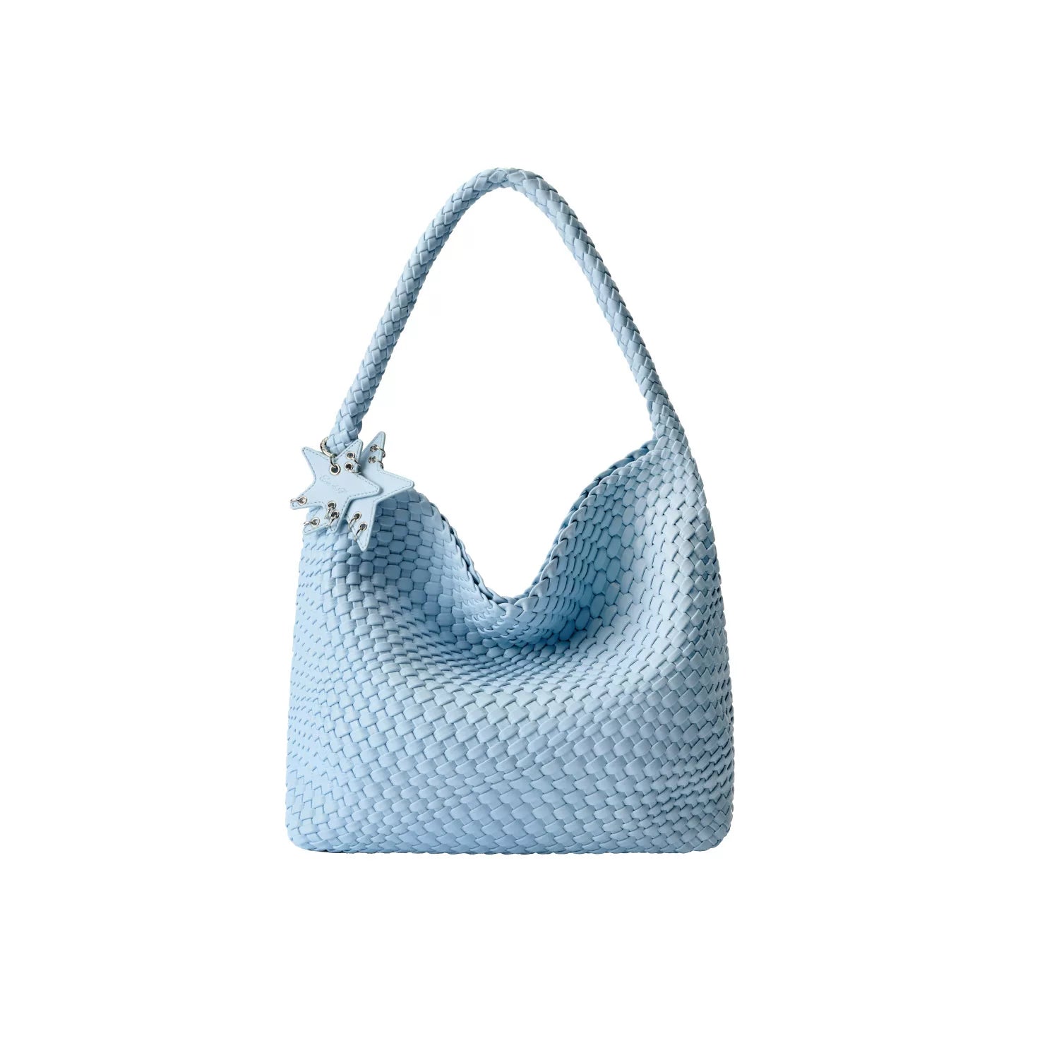 ECODAY Blue Woven Faux Leather Tote