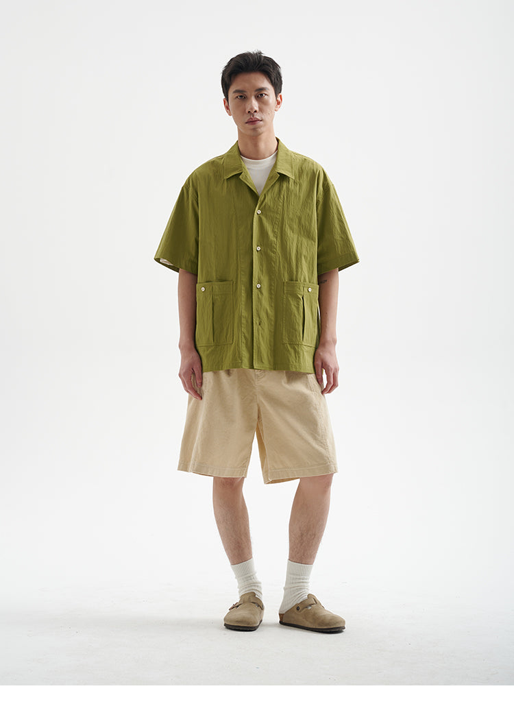 BUTTBILL 25SS Japanese Vintage Tooling Short Sleeve Shirt