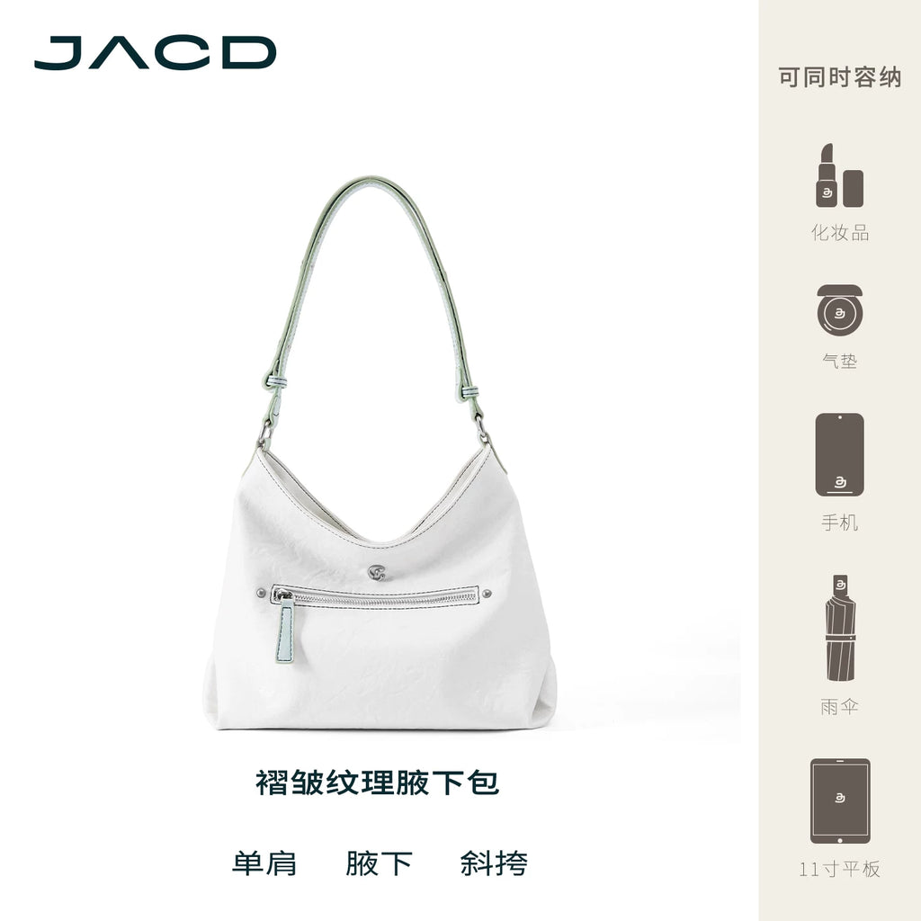 JACD Vintage Embroidery Faux Leather Zip-Top Tote