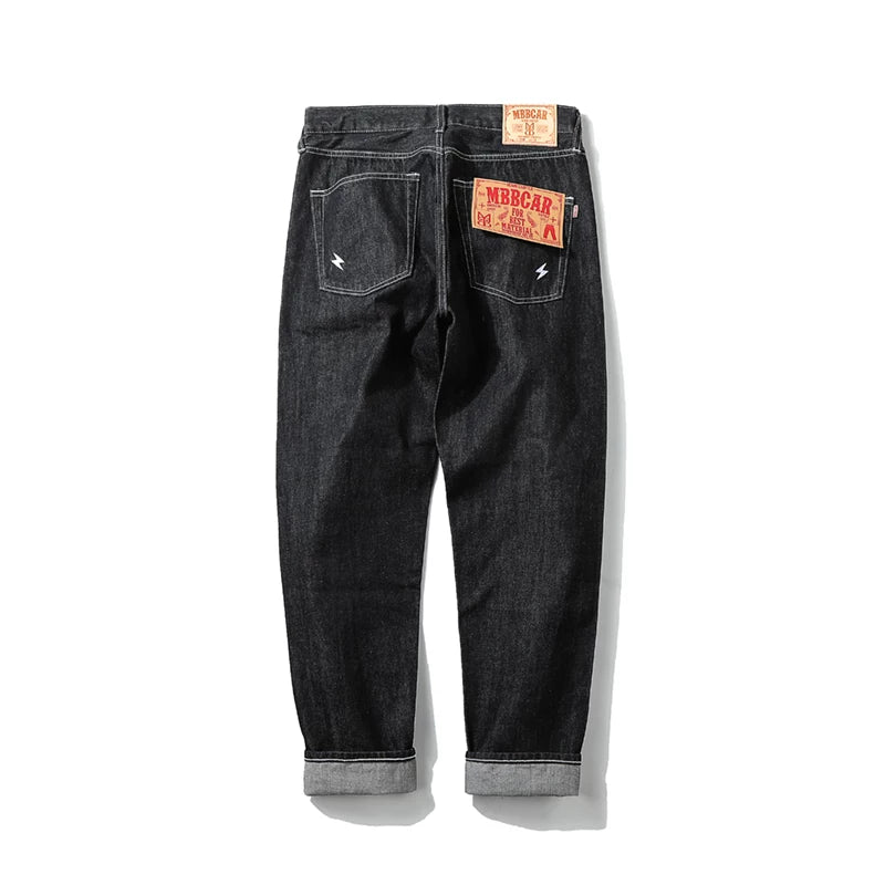 Mbbcar 14OZ Selvedge Embroidery Slim Fit Jeans