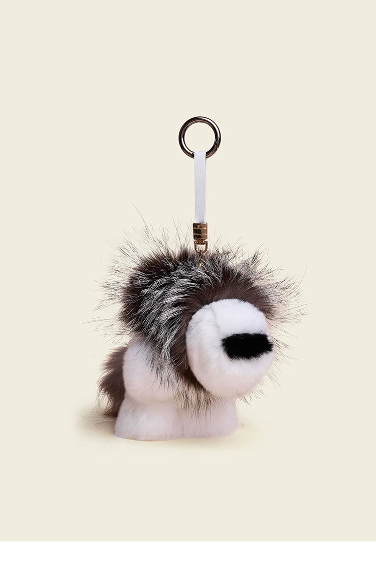 HAVEROSE Premium Sense Rex Rabbit Hair Lion Doll Pendant