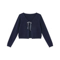 KANO Striped Halter Knit Cardigan Set
