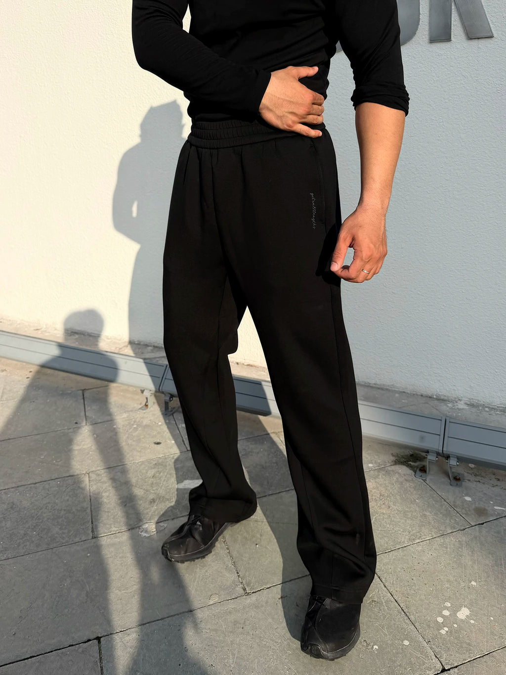 GTAL Modal Air-Layer Embroidered Straight-Leg Sweatpants