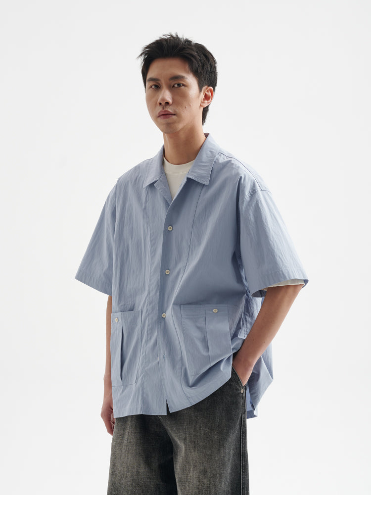 BUTTBILL 25SS Japanese Vintage Tooling Short Sleeve Shirt