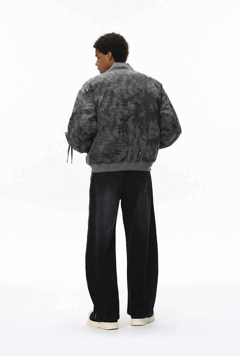 Inflation Camouflage Stand-up Neck Cotton Jacket