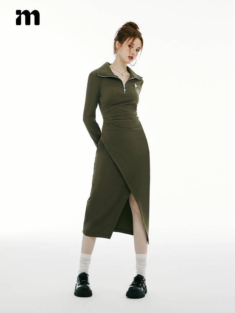 Imone Pumped Lapel Temperament Dress