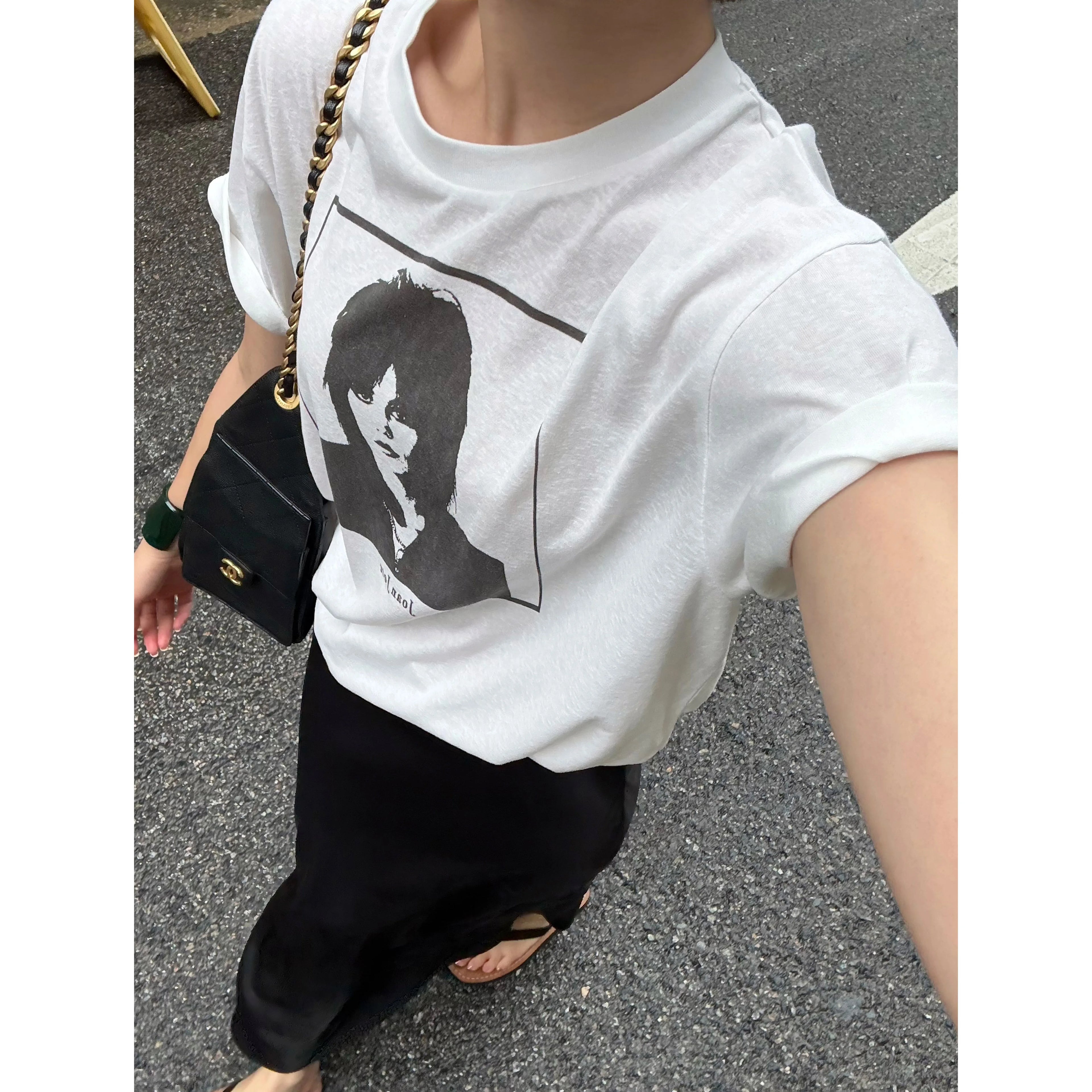Anniehall Joan Jett Punk Portrait Breathable Oversized Tee
