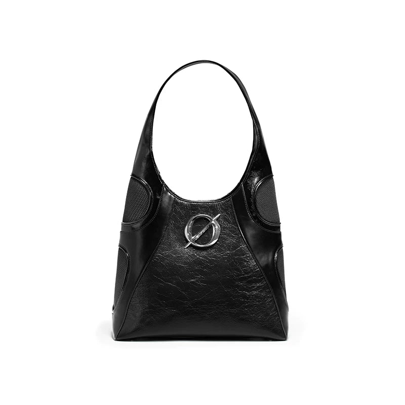 JELLY TOYBOY Black Faux Leather Zip-Top Tote