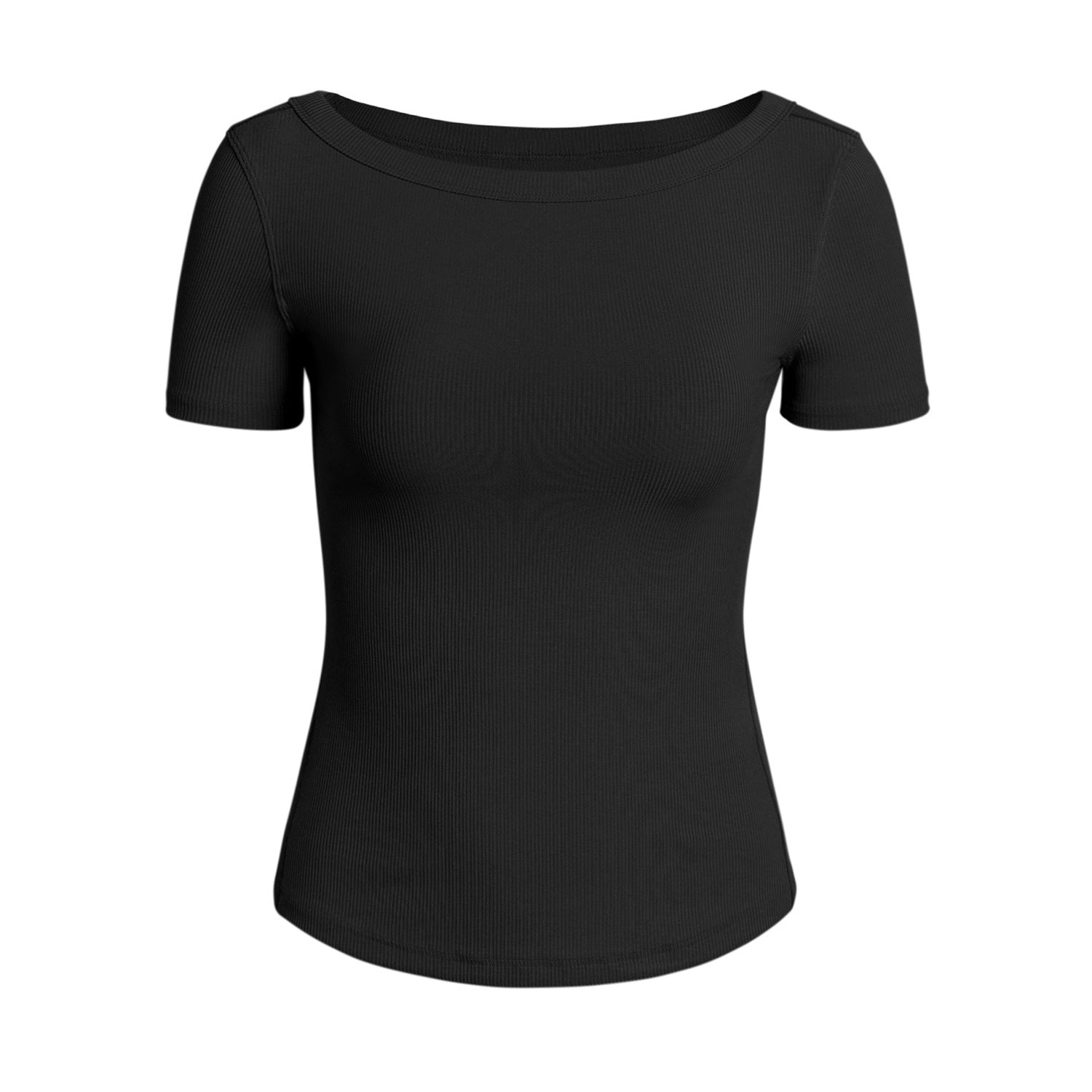 Athena Lulu One-word Collar Nude Sports Fitness Tee