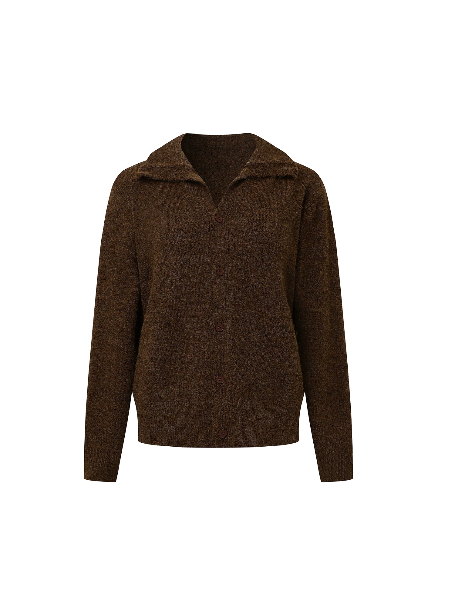 DIMC Stand-up Neck Knitted Cardigan Jacket