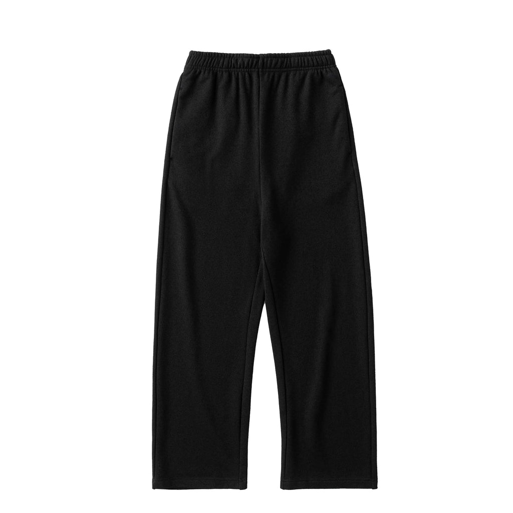 NONRADICAL High-End Linen-Texture Knit Curved Sweatpants