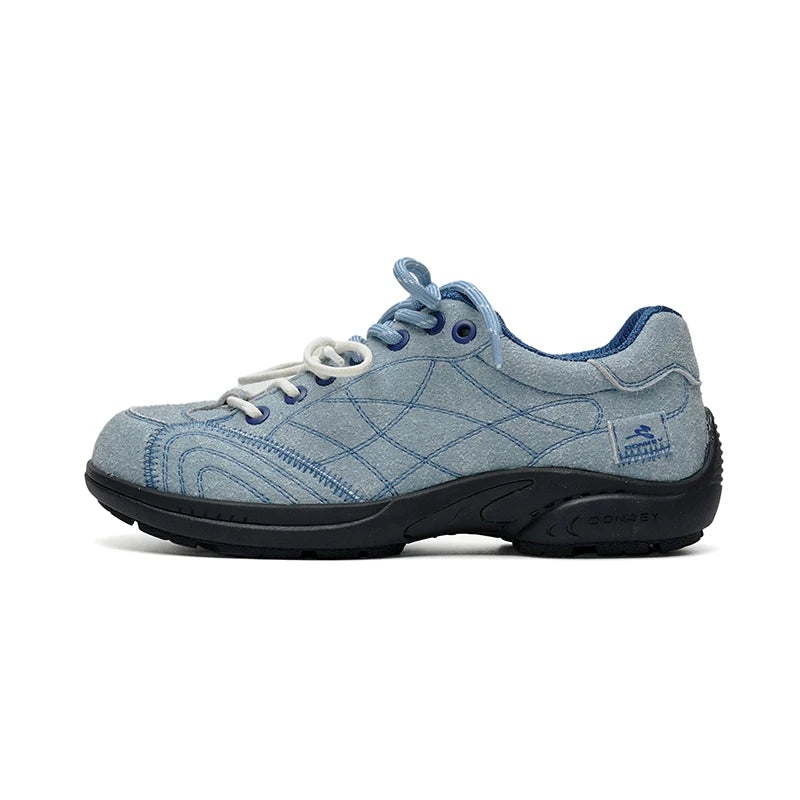 Mule Donkey Cowhide Print Lace-Up Sneaker