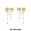 SUMIYAKI Pearl Bowknot Earrings