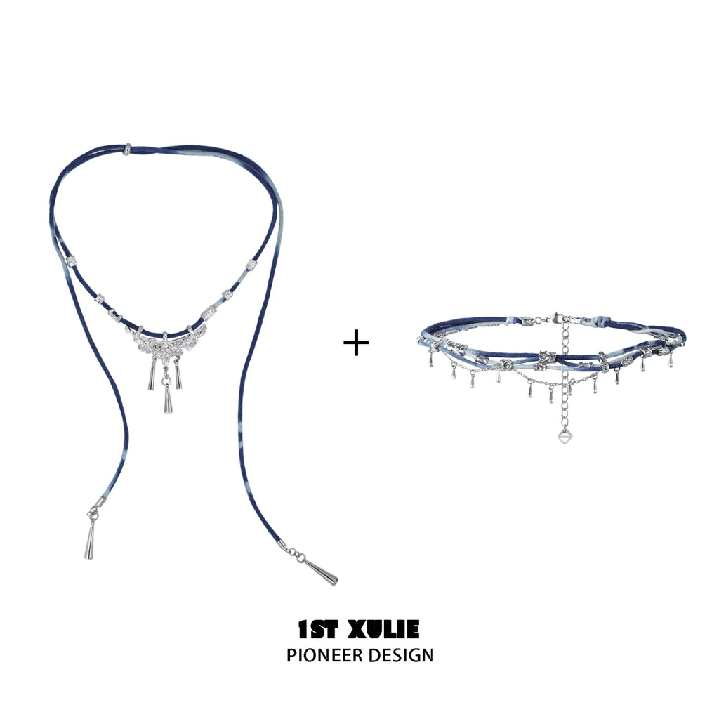 1ST XULIE Braided Ethnic Pendant Necklace