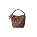 ECODAY Embroidered Polka Dot Woven Large Capacity Handbag