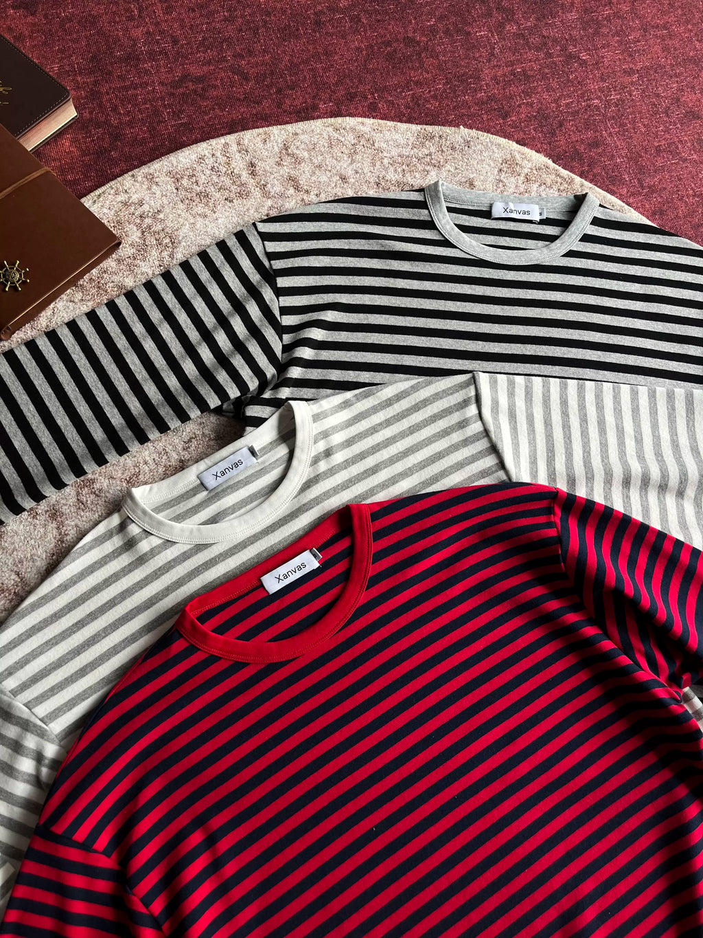 Xanvas Striped Relaxed Long-Sleeve Tee