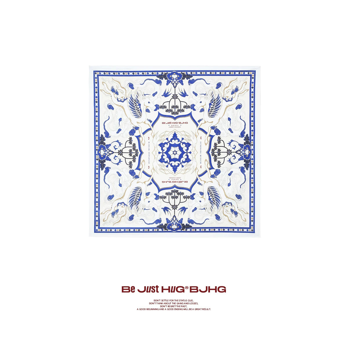 BJHG Versatile Contrasting Square Scarf