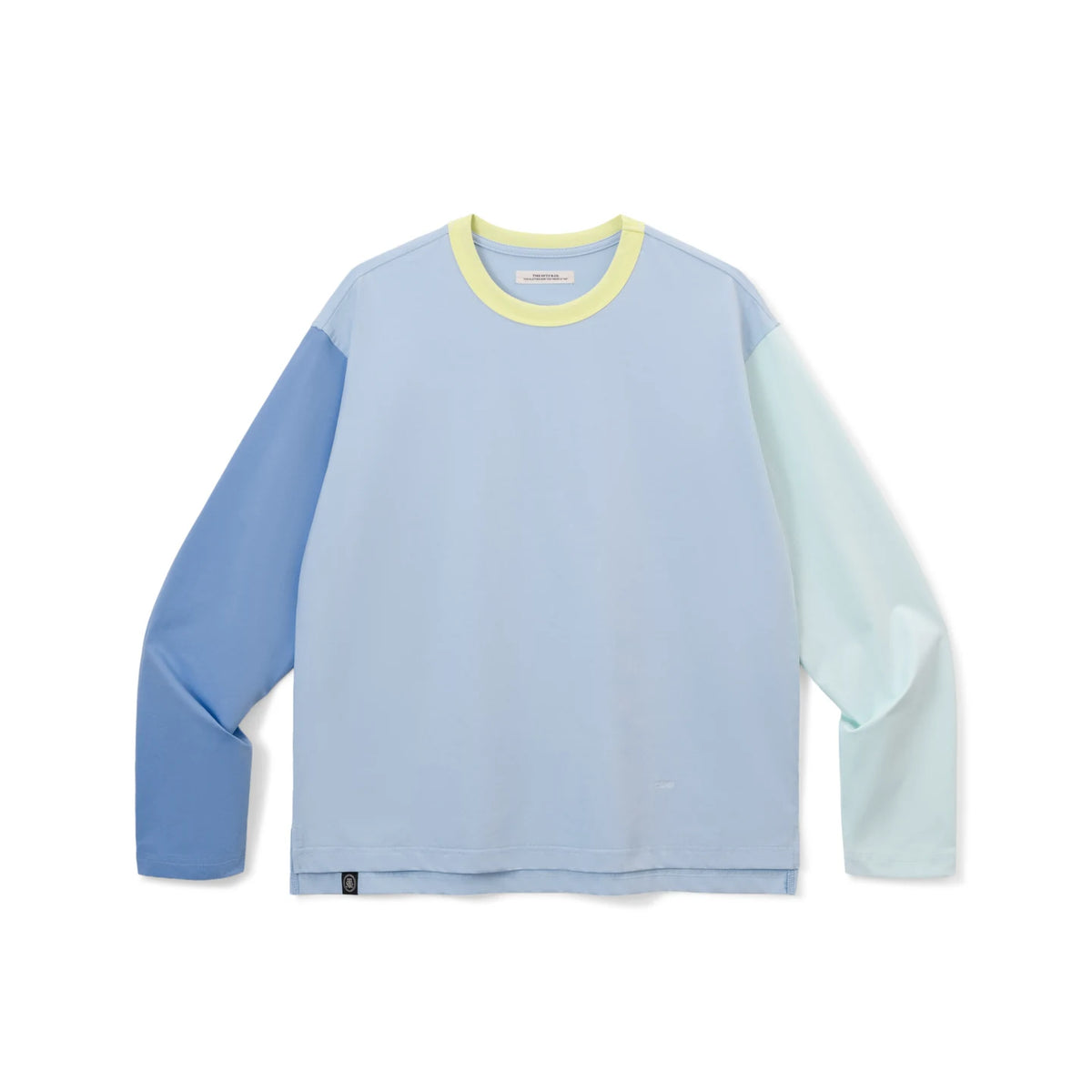 SUPERTOFU Color-Block Moisture-Wicking Loose Long-Sleeve Tee