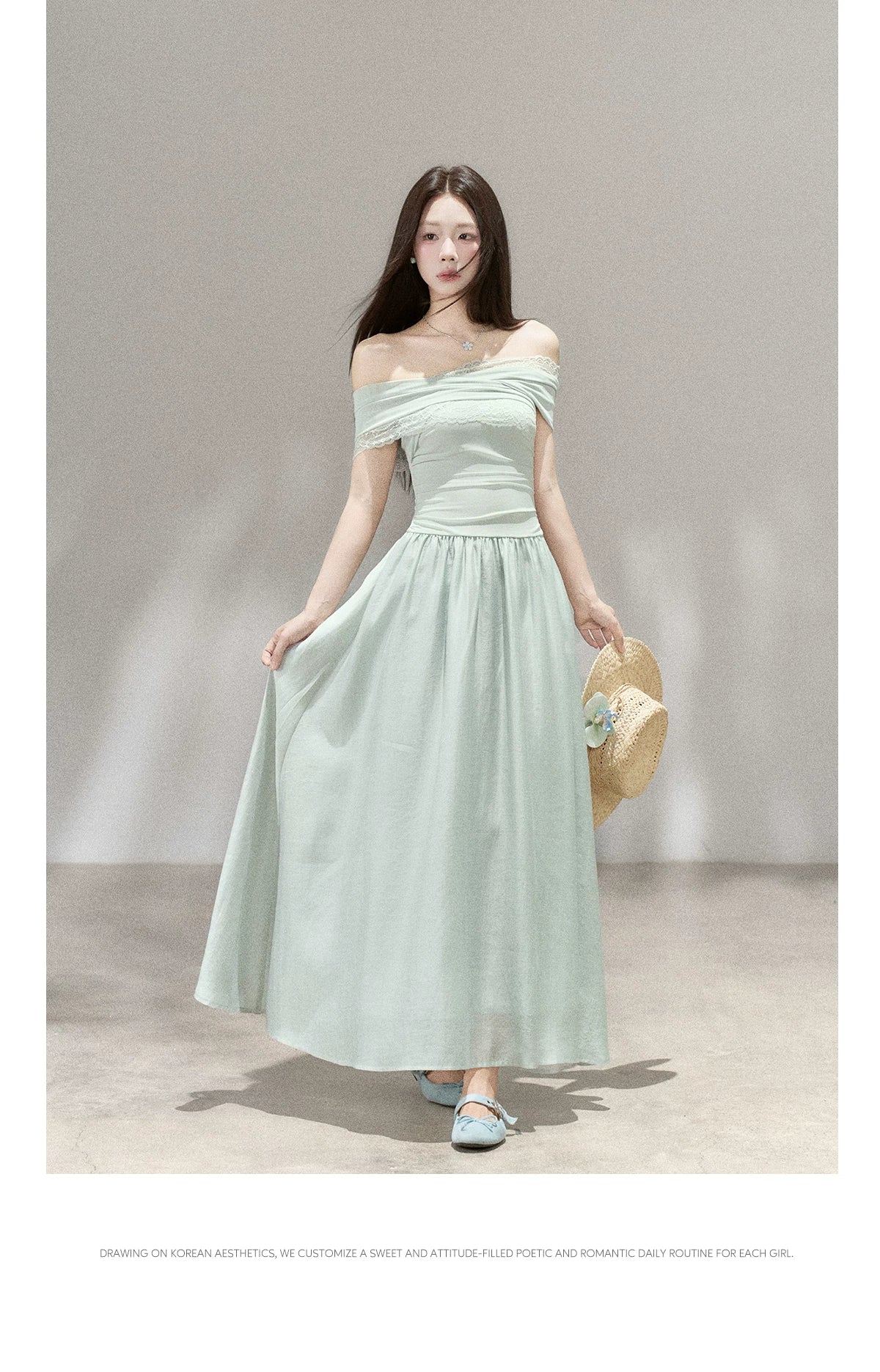 Wildberry One-word Shoulder Waist Slim Dress