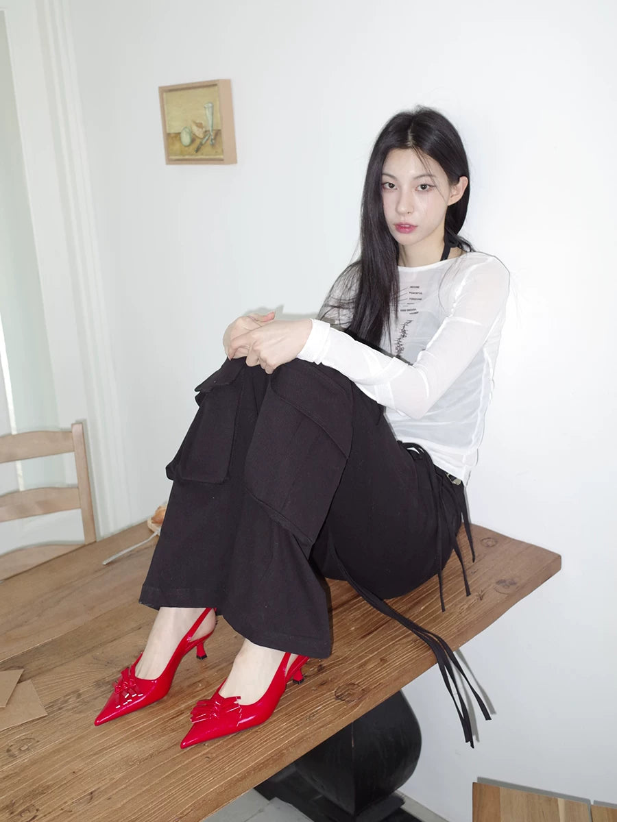 Mooreyu Pointed Toe Stiletto Heel Pump