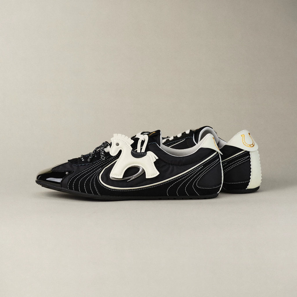 OLD ORDER Horse-Print Leather Lace-Up Sneaker