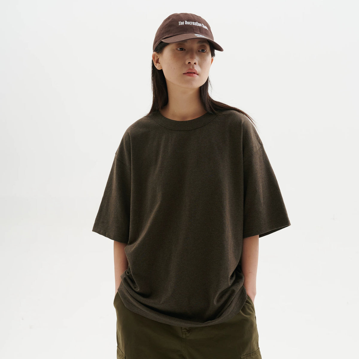 BUTTBILL Textured Cotton Loose Fit Drop-Shoulder Tee